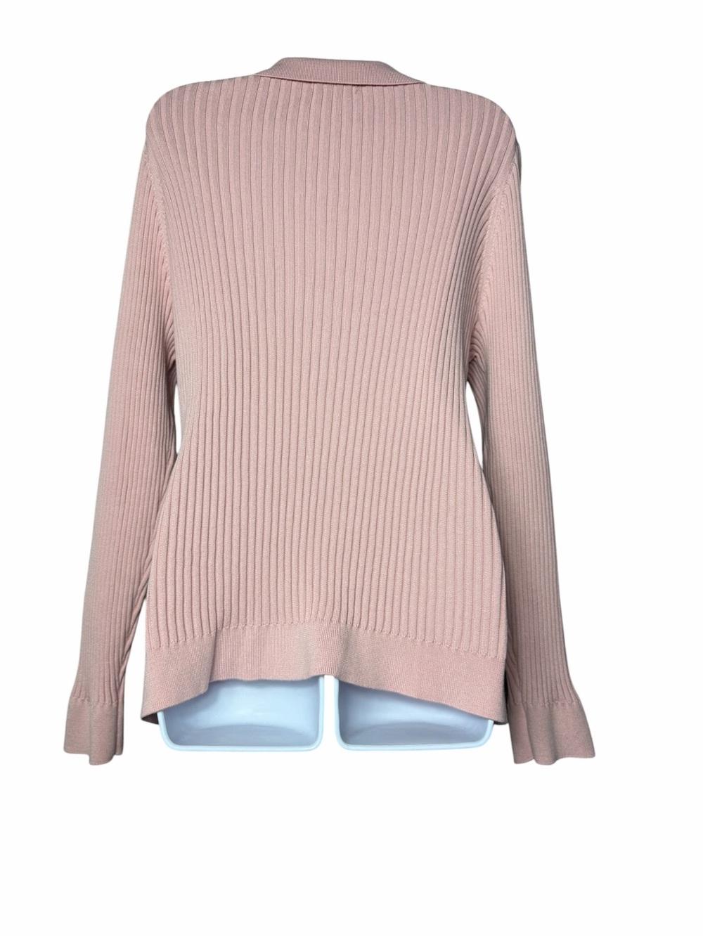 Athleta Sweet Bay Henley Ribbed Collared Neck Buttons Pullover Sweater Pink 2X - Picture 3 of 7